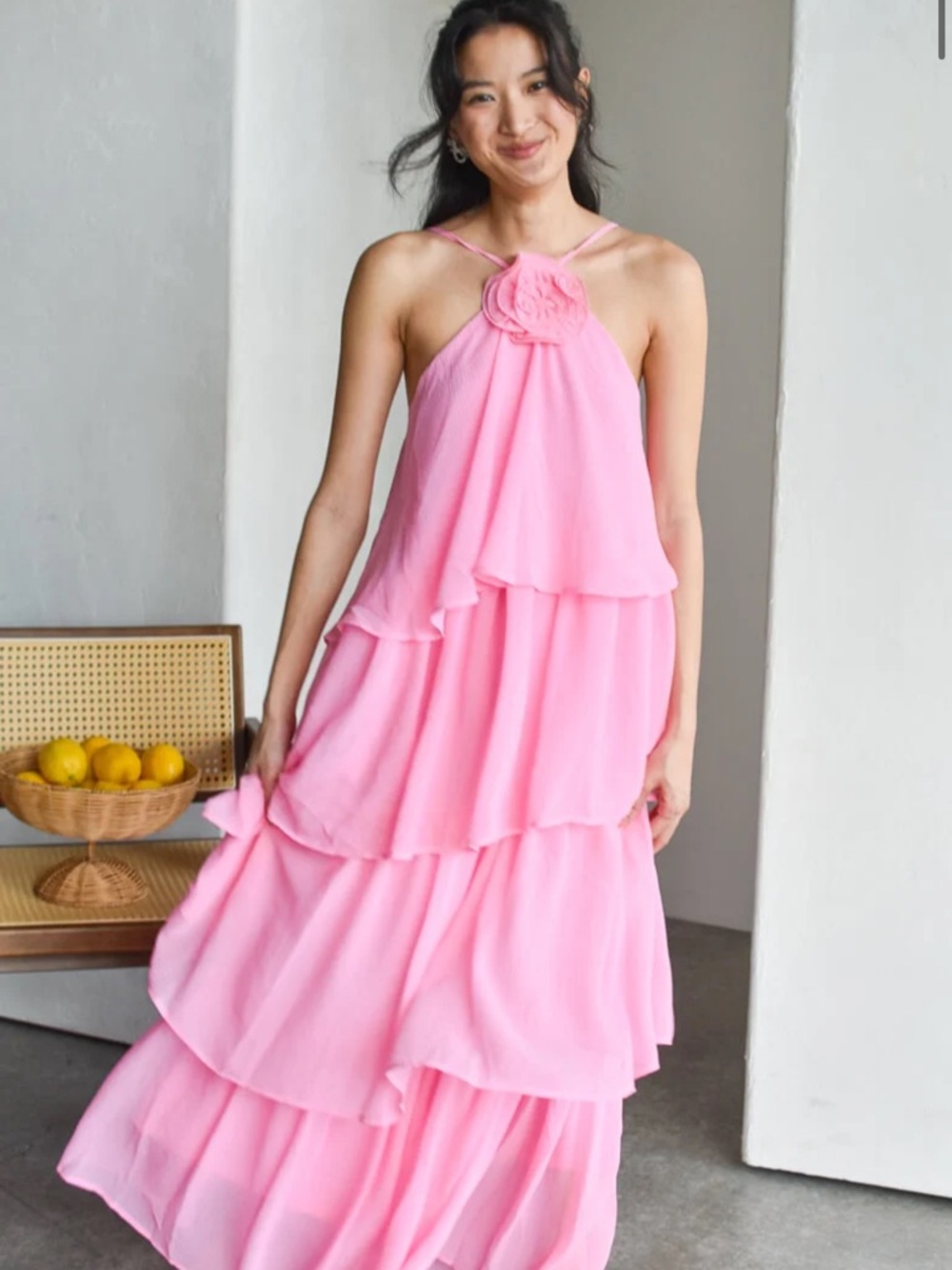conféte Lyon Rosette Maxi Dress